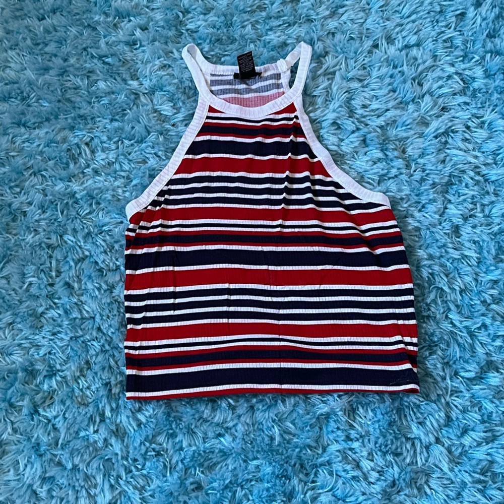 Rue21 Red, White, & Blue Halter Tank Top